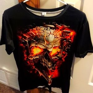 No Brand Men's shirt size S in multi colors of black,  orange and red.